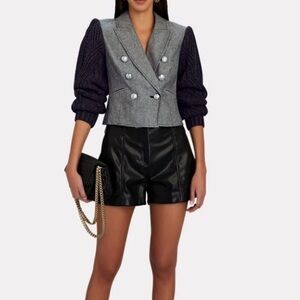 Veronica Beard Eamon Mixed Media Grey Jacket NWOT